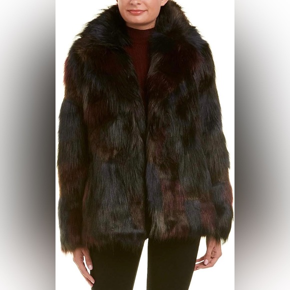 Rachel Roy Faux Fur Jacket - Multicolor Size L - Picture 1 of 5
